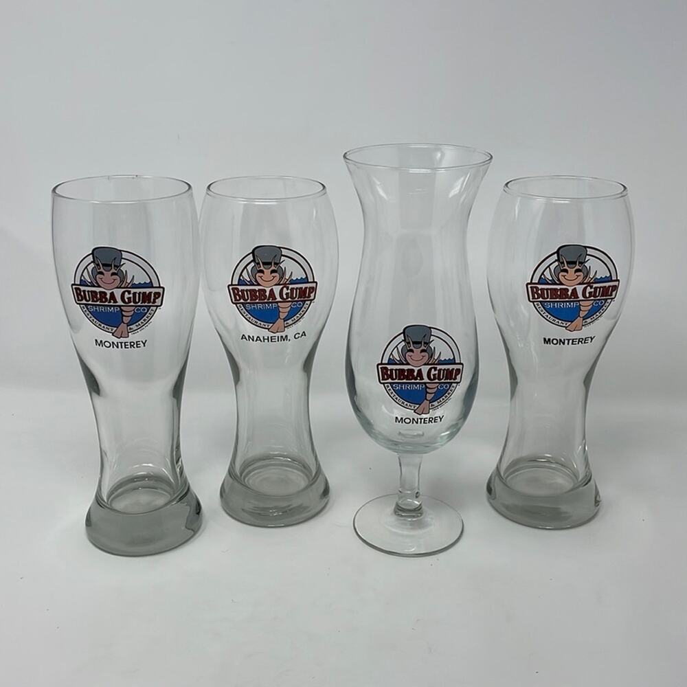 2/$10 Bubba Gump Shrimp Co. Pilsner/margarita souvenir glasses